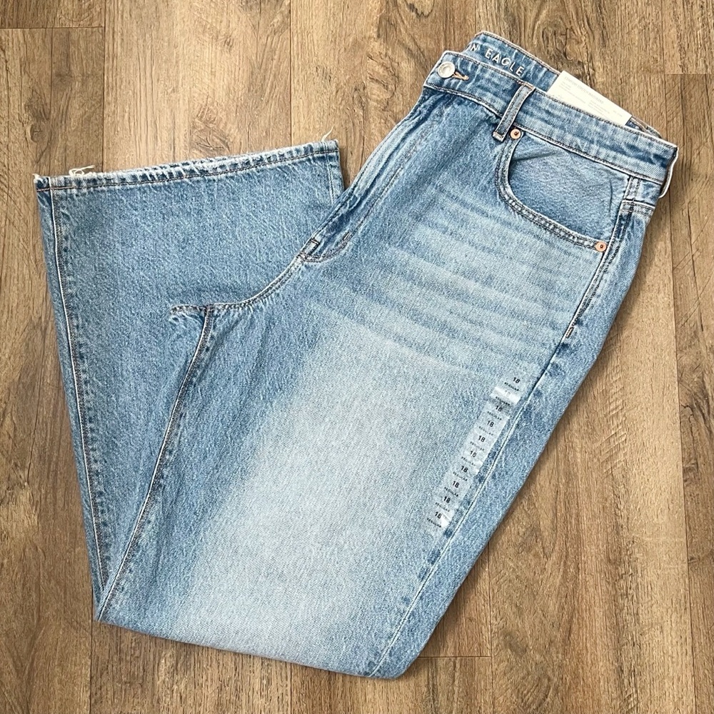 American Eagle Outfitters Blue Flare Wide Leg Jeans - Picture 6 of 12